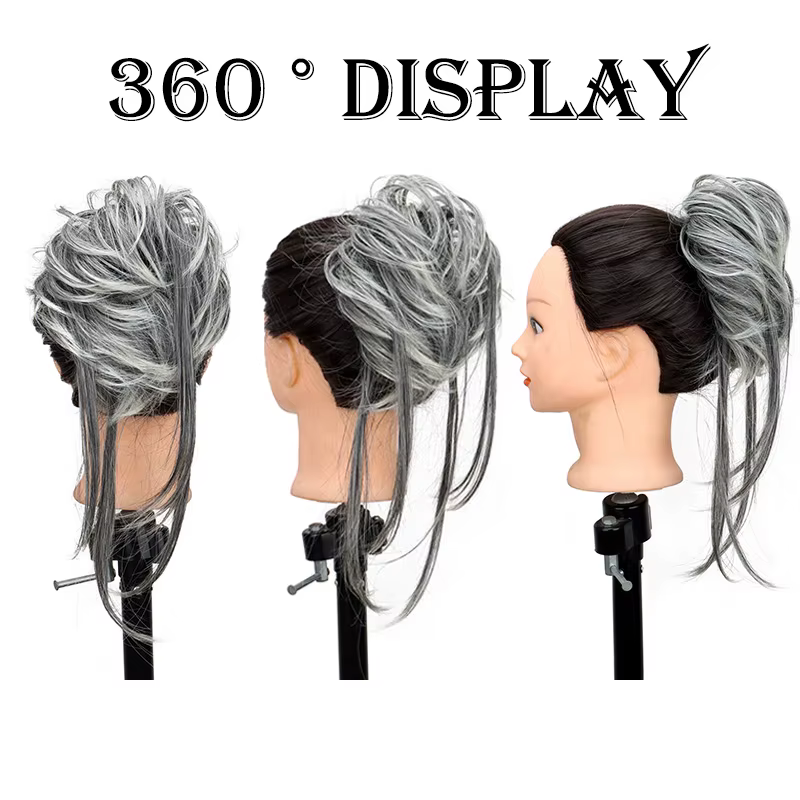 Perruque synthétique, extension de cheveux longs bouclés
