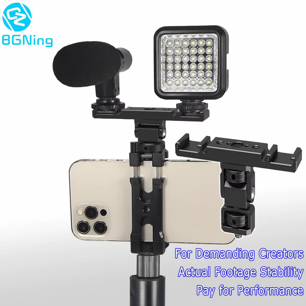 Support de montage de chaussure froide en aluminium, barre d'extension de rotule rotative à 360 degrés pour appareil photo DSLR sans miroir, Microphone, Flash vidéo Led Vlog