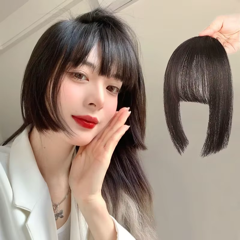 Réinitialisation d'extension de cheveux de frange de faux cheveux