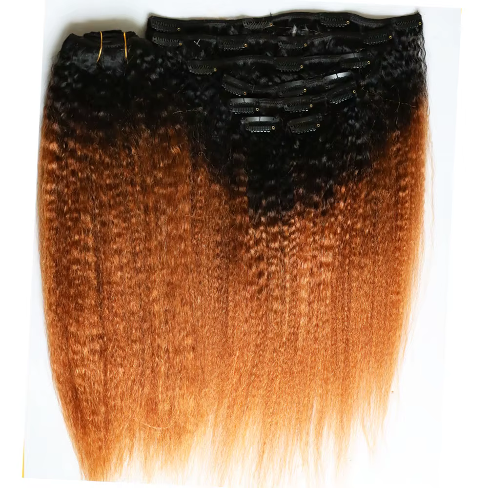Extensions de Cheveux Humains Crépus Lisses