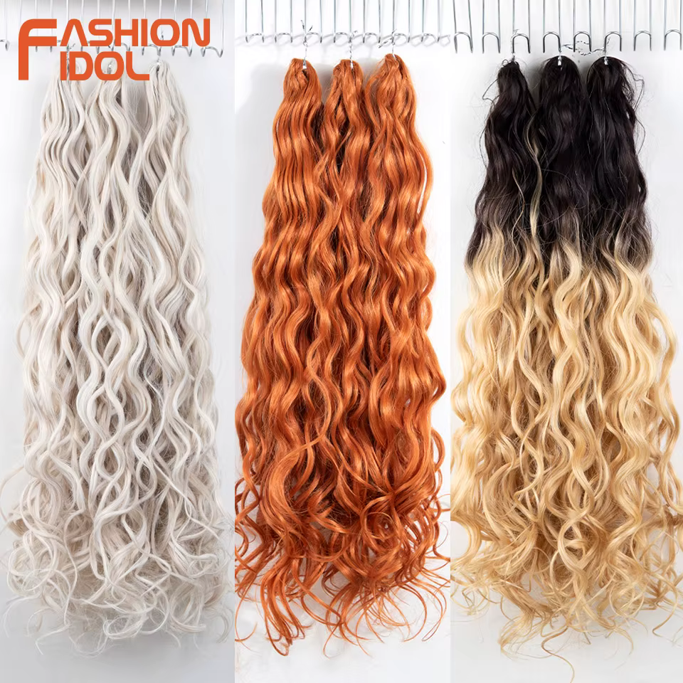 FASHION IDOL Angelina Hair – Extensions de cheveux synthétiques bouclés Euphoria de 24 pouces