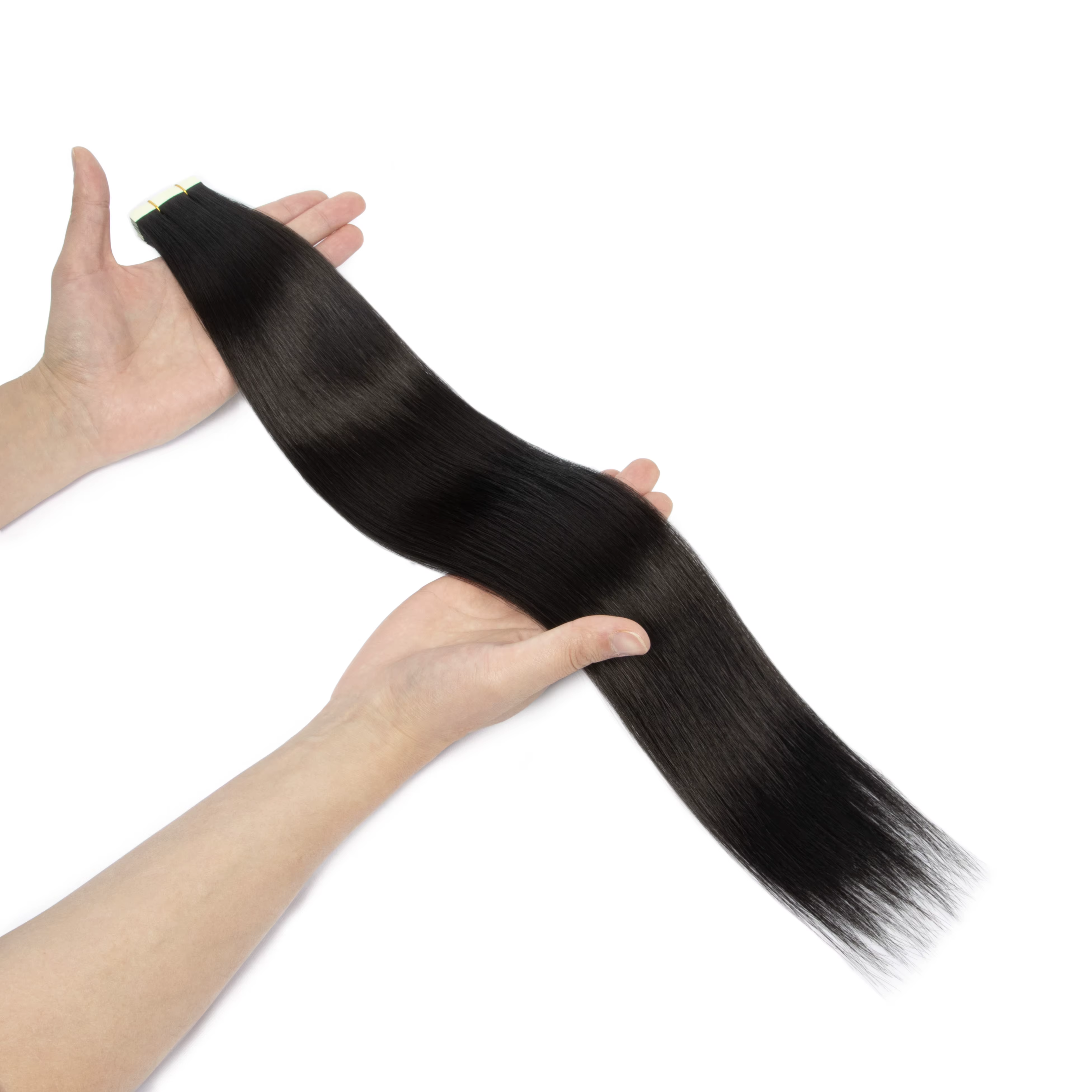 Extensions de cheveux synthétiques blondes à bandes adhésives, extensions de cheveux à bandes adhésives sans couture, 4x0,8 cm, bandes adhésives en PU, 20 pièces