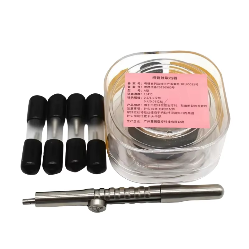 Kit d'extraction de fiches endodontiques cassées pour canaux radiculaires – Outil de restauration et support pour aiguilles dentaires