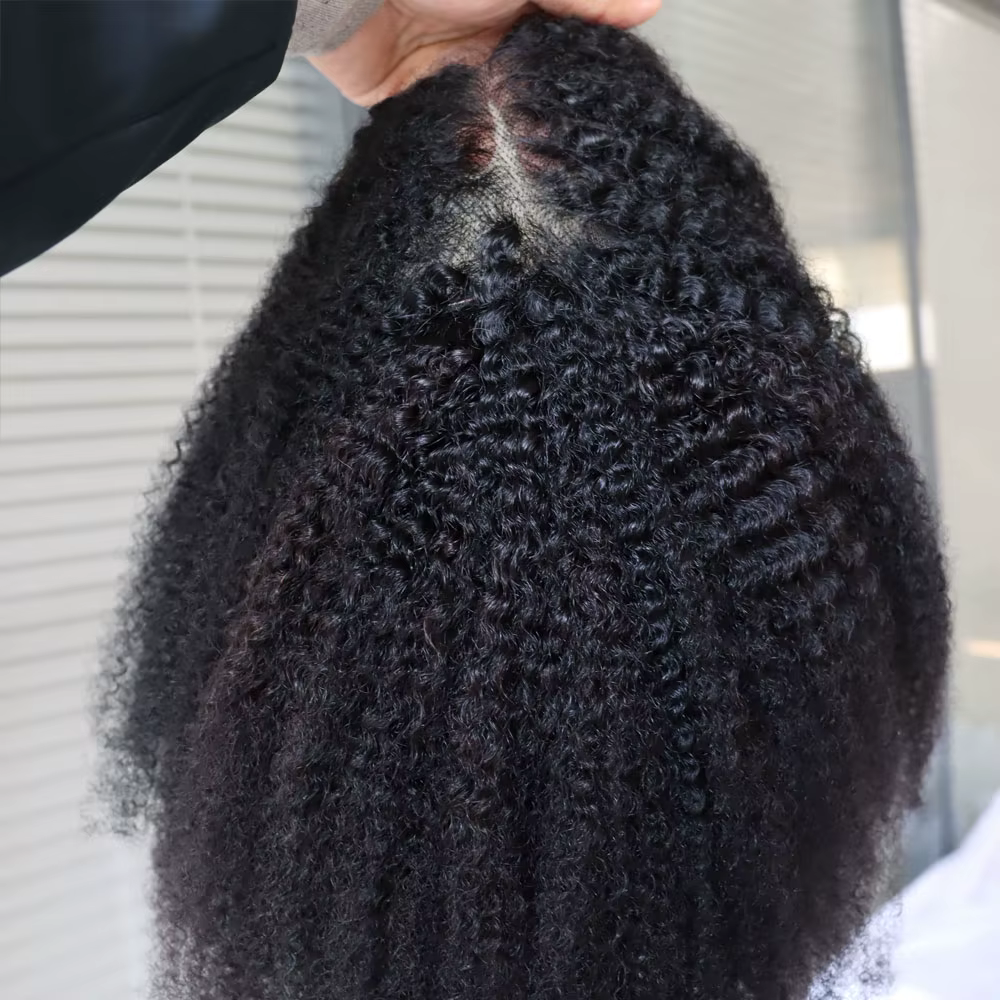 Perruque de cheveux humains Remy Afro Kinky Curly Style