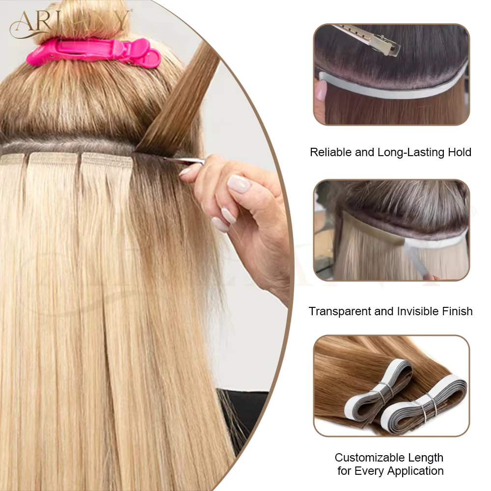 ARLANY ruban dans les Extensions rouleau de ruban simple face pour Extensions de cheveux 3 Yards remplacement système de cheveux ruban perruque bande forte tenue