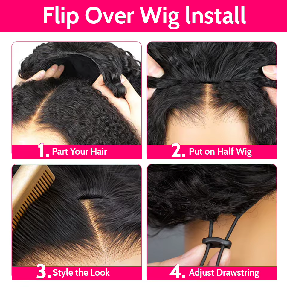 ISEE Hair – demi-perruque 3 en 1