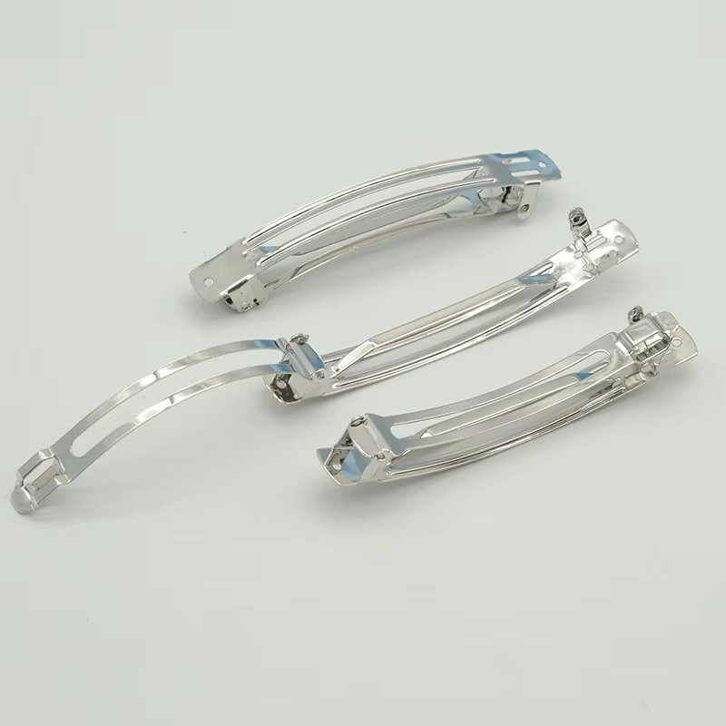 Barrettes françaises en métal argenté