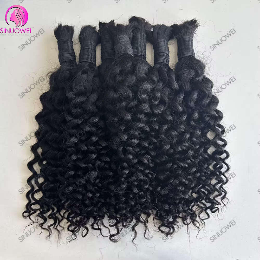 Tressage en vrac cheveux vague d'eau 100%