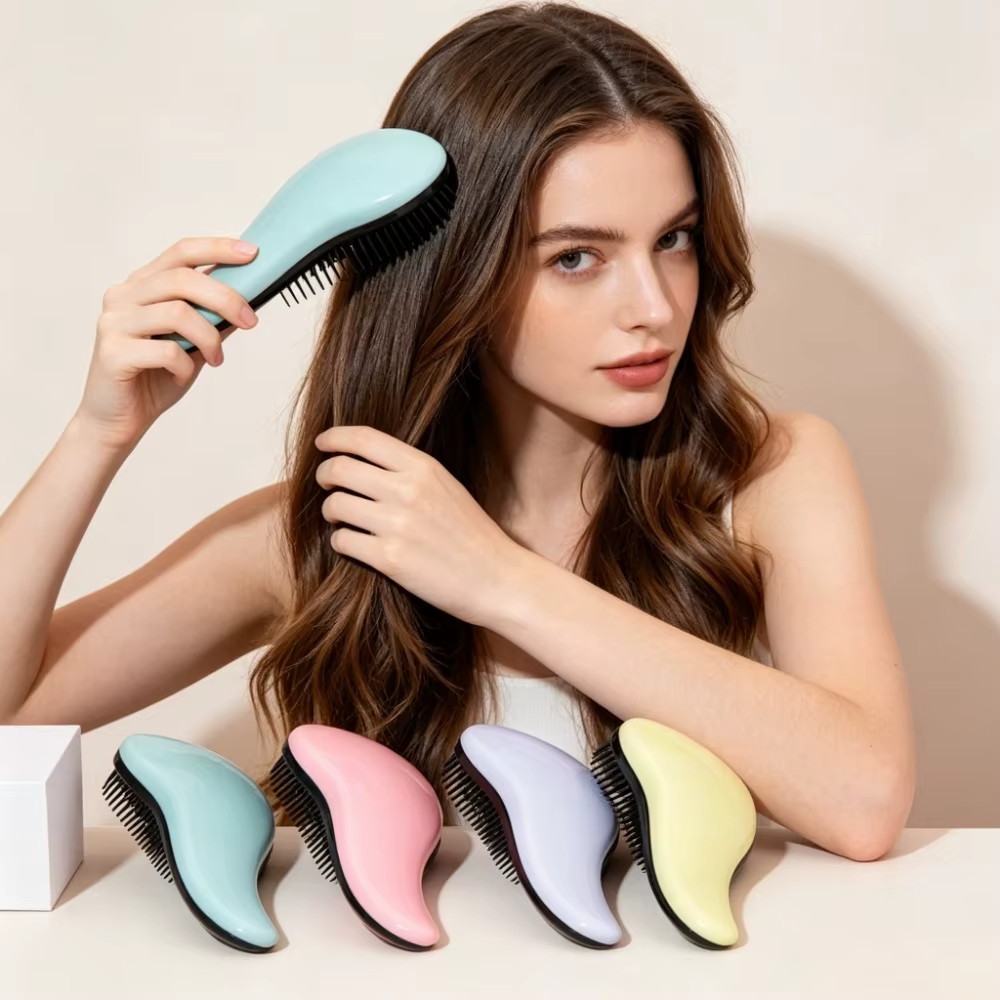 Brosse démêlante antistatique massante