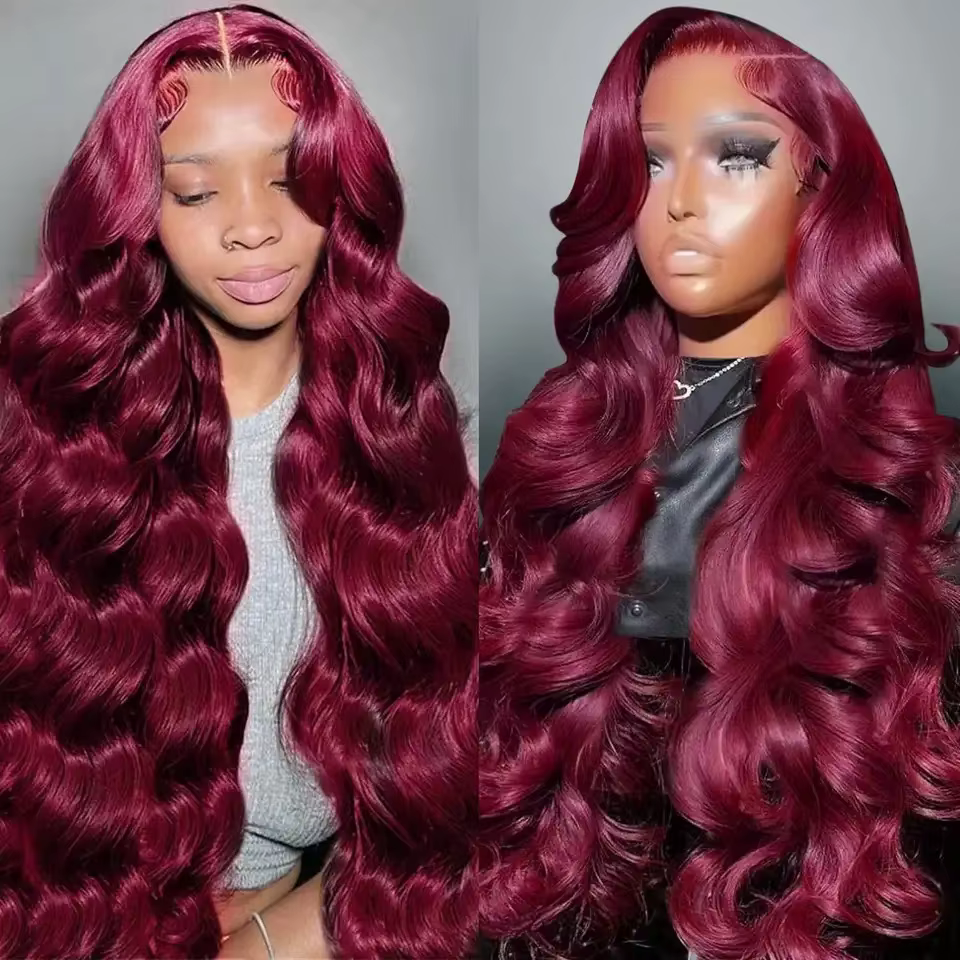 Perruque Lace Frontal Wig synthétique Loose Wave 99J