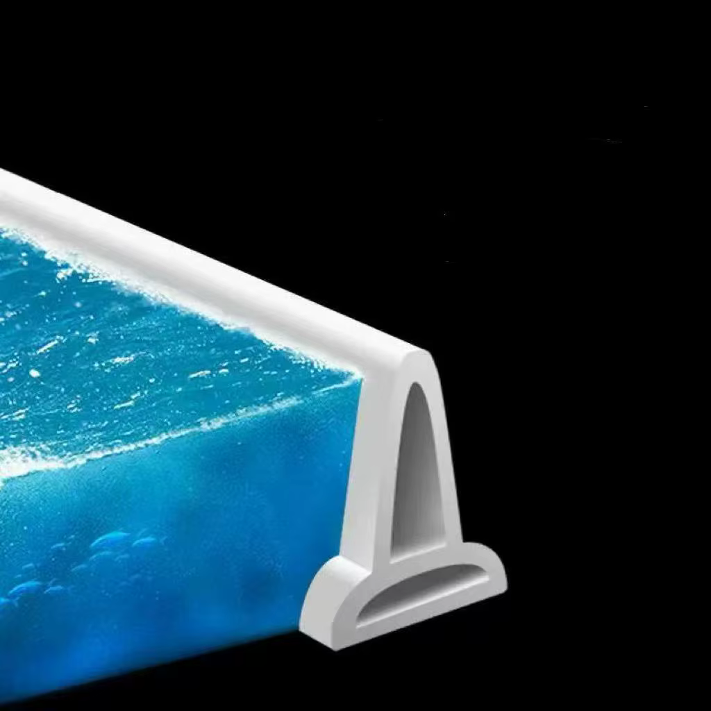 1 pièce 1M Bande d'étanchéité auto-adhésive en PVC pour douche de salle de bain, barrière anti-éclaboussures, accessoires pratiques