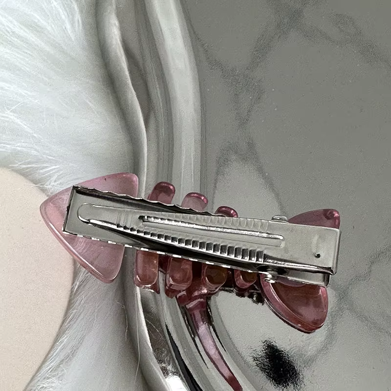 Y2K rose petit poisson barbe épingle à cheveux Style canard bouche pince Design sens Bang