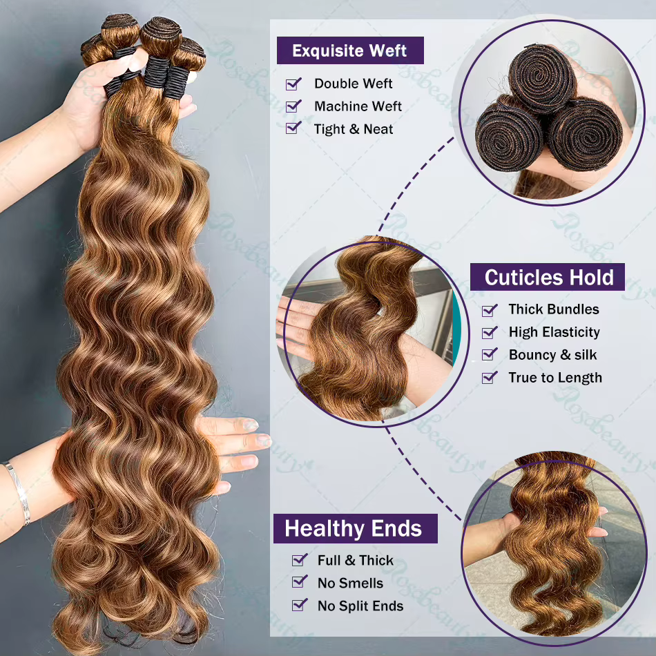 Extensions de cheveux humains brésiliens 4/27