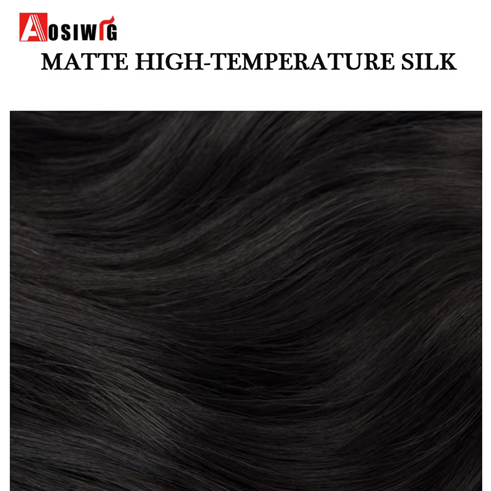 Extension capillaire synthétique longue en forme de V pour femmes