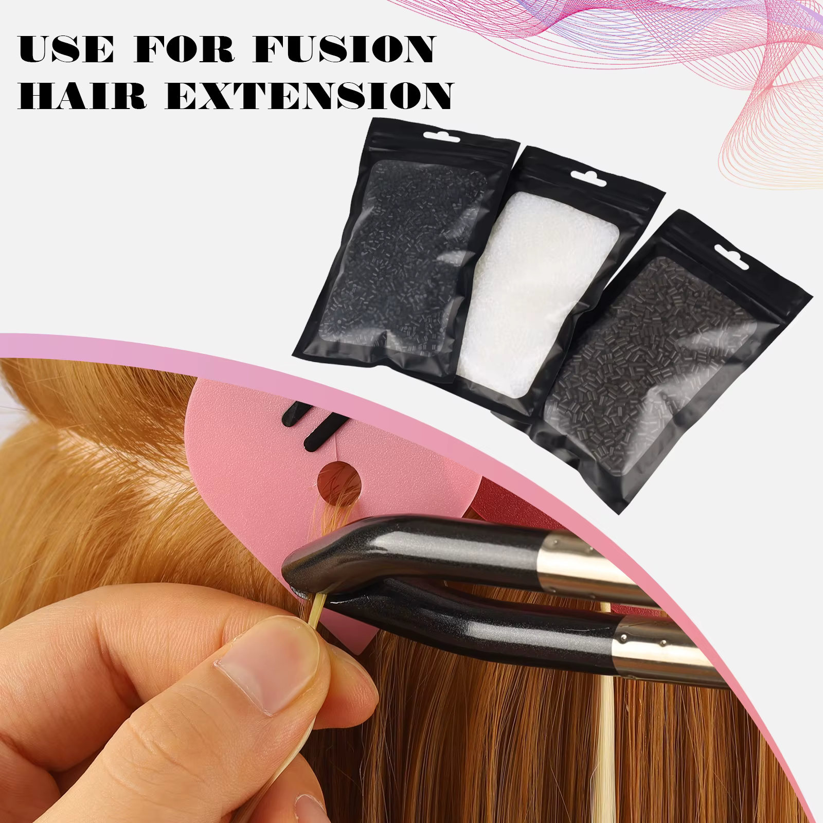 ARLANY 50g Perles de kératine pour extensions capillaires