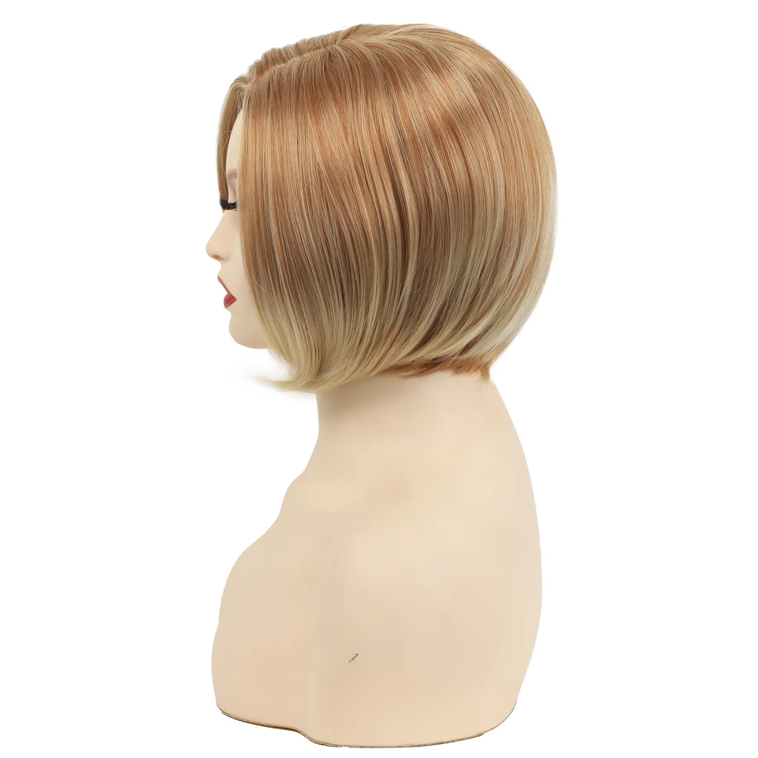 Perruque Bob courte brune naturelle pour femmes