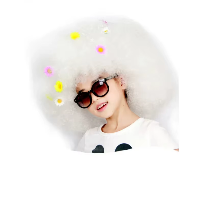 Perruque Afro Synthétique de Style Hip-Hélicoptère