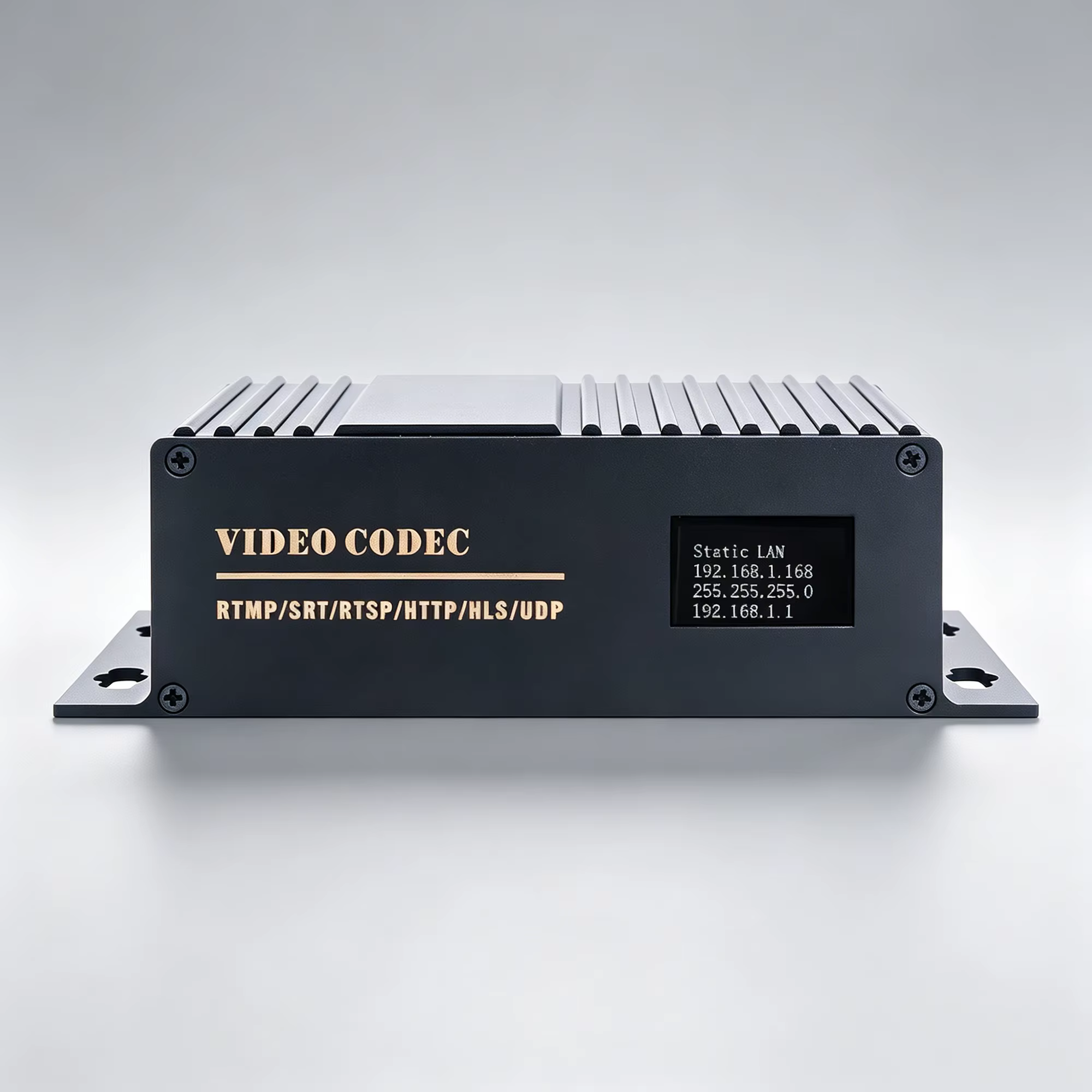 Codec vidéo HD H.265, encodeur-décodeur vidéo HD 4K vers IP, prend en charge la sortie HD en boucle ou la sortie HD décodée, écran OLED
