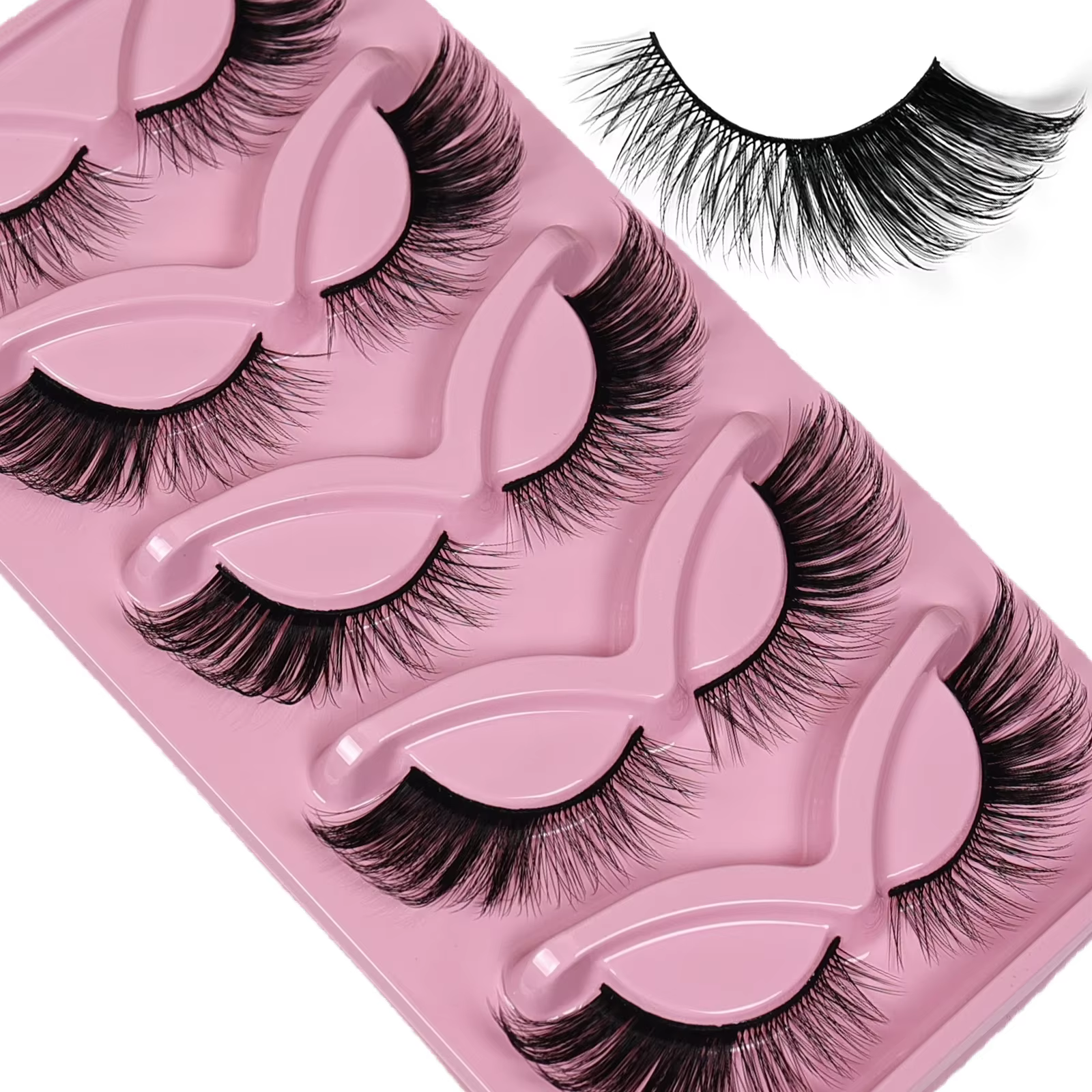5 paires de faux cils oeil de chat