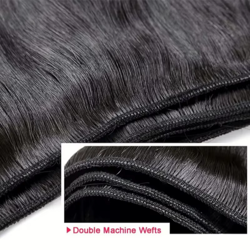 3 lots de mèches brésiliennes lisses en cheveux humains