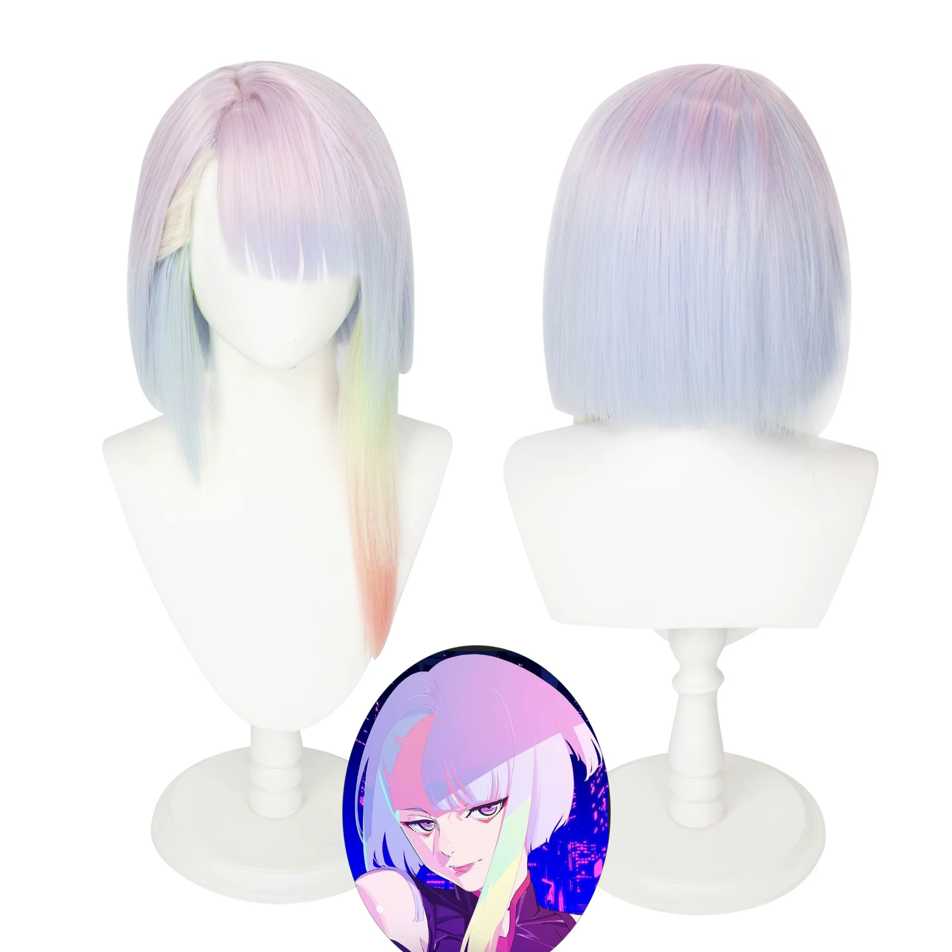 Perruque de Cosplay Lucy de 45cm