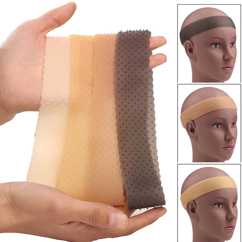 Bande de poignée de perruque élastique en Silicone