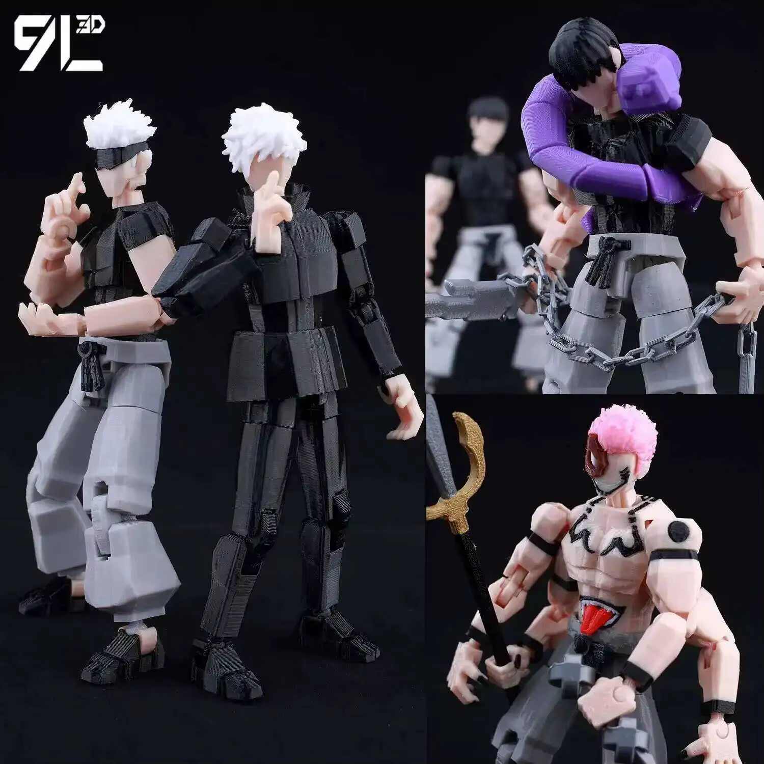 9L3D imprimé chanceux factice 13 Jujutsu Kaisen Gojo Satoru Toji Yuji Sukuna Anime figurines Mannequin Yuuta Rika modèle T13 jouets
