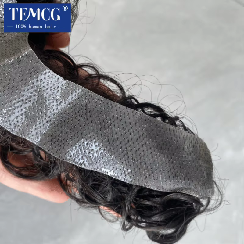 Perruque toupet 100% naturelle pour hommes