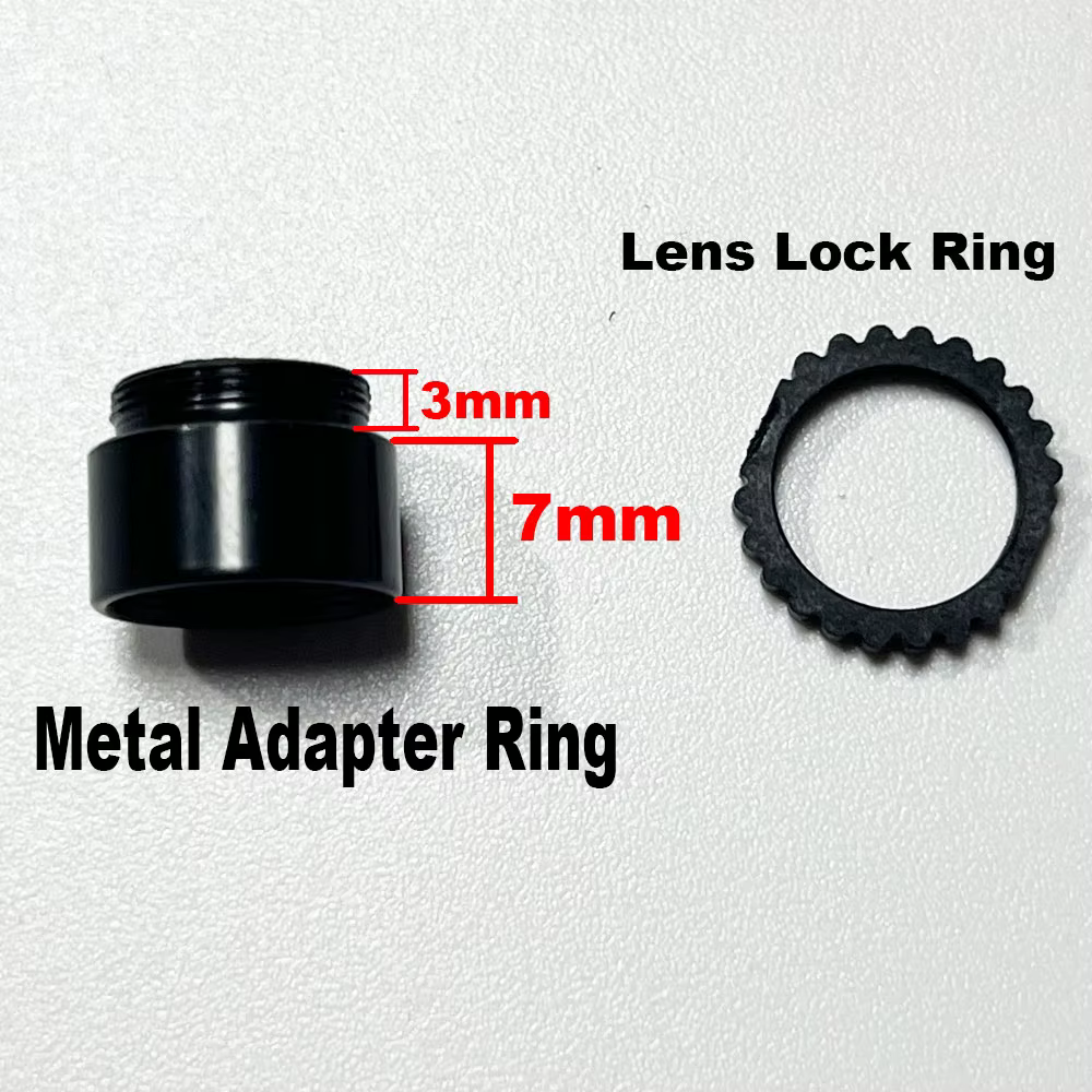 Adaptateur d'extension de monture M12 de 7 mm en alliage de zinc, anneau d'extension de monture d'objectif M12 pour interface MTV, objectif CCTV, caméra de sécurité