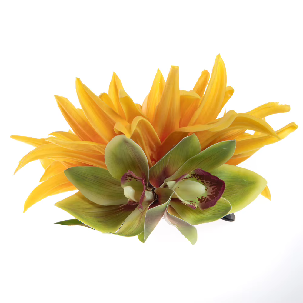 Pince à cheveux orchidée Nunlia glamour pour séparés euse hawaïenne Hula