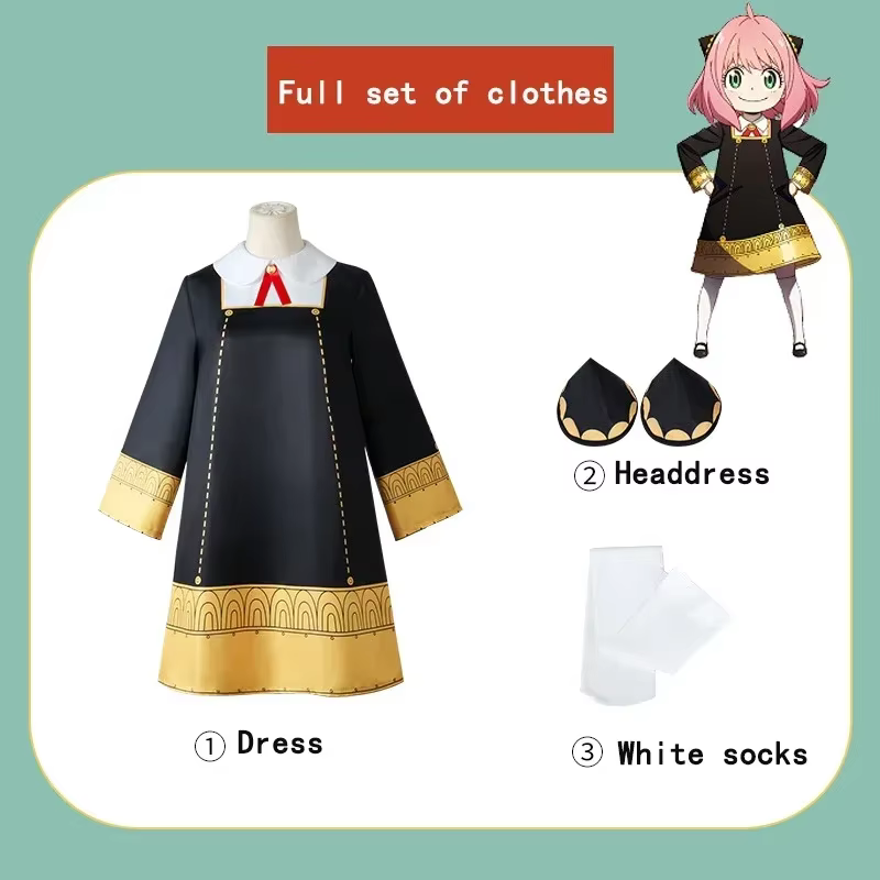 Costume de cosplay Anya Forger Anime SPY X FAMILY
