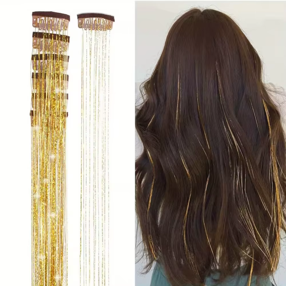 Extensions de cheveux à clipser unisexes