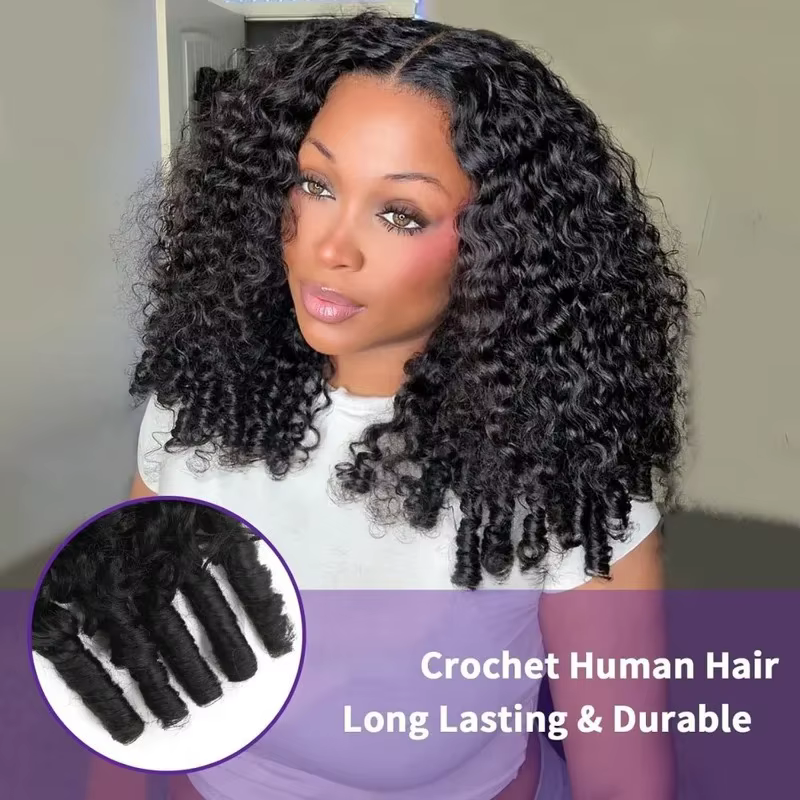 Extensions de cheveux humains bouclés birmans