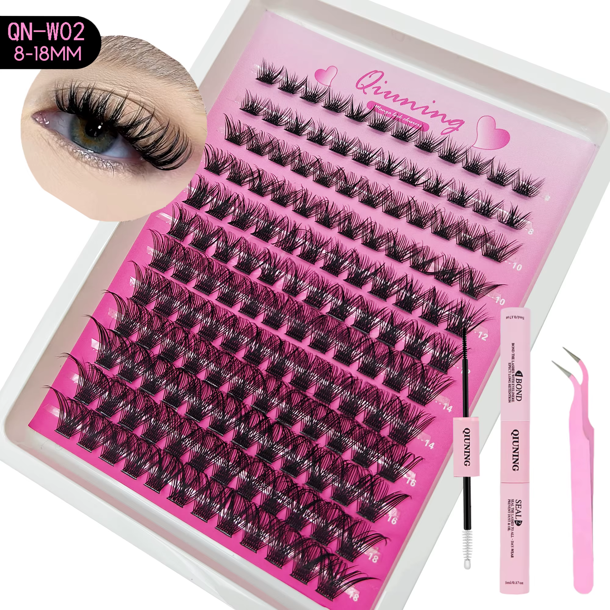 Kit de Cils en Grappes QIUNING Manga