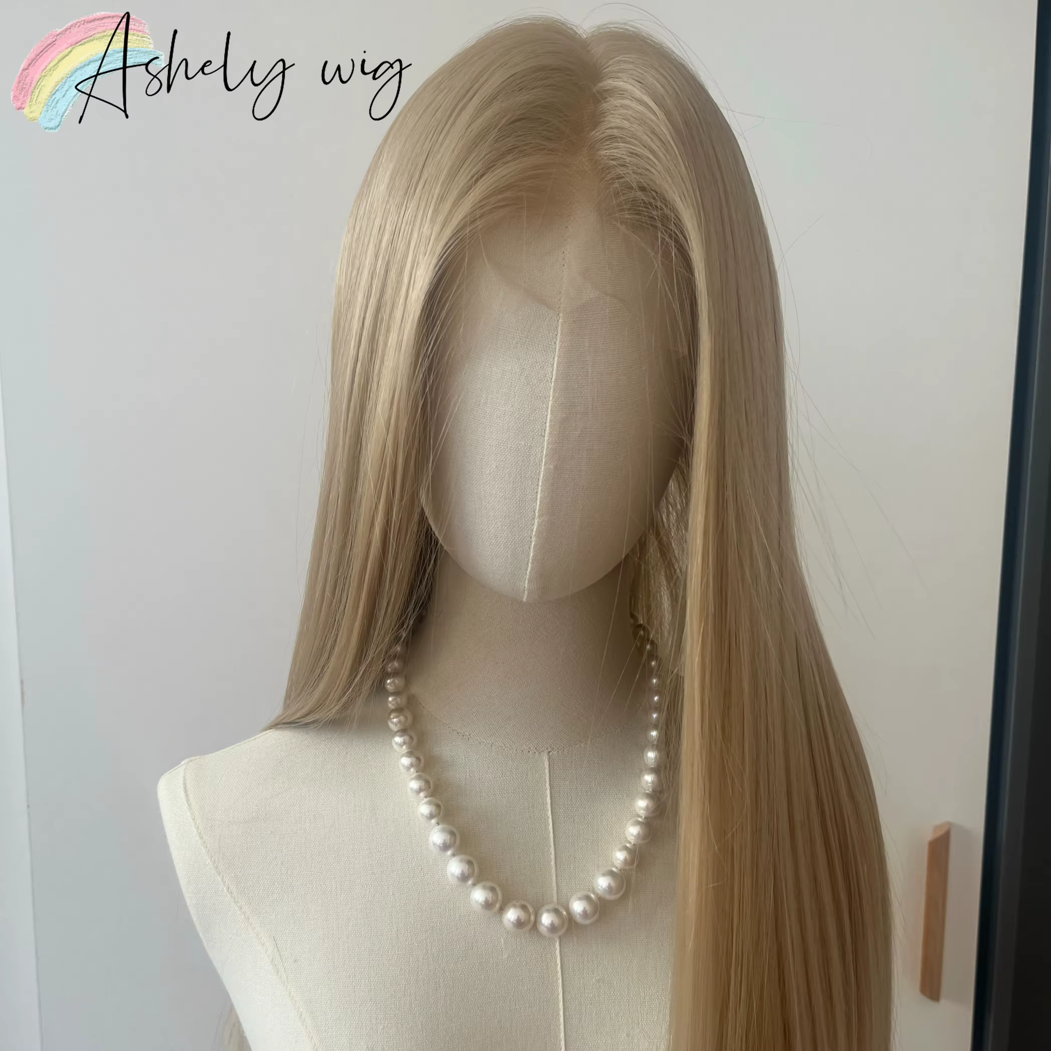 Perruque Lace Front Wig synthétique lisse et longue