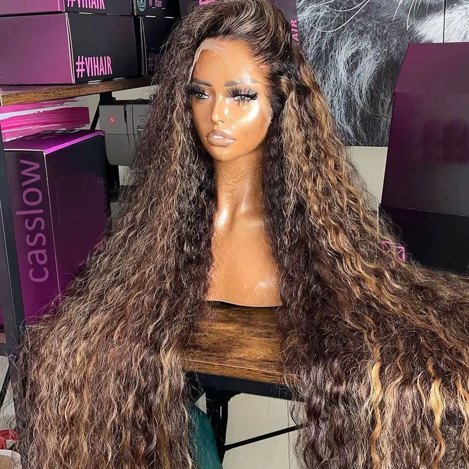 Perruque Lace Wig brésilienne bouclée ondulée