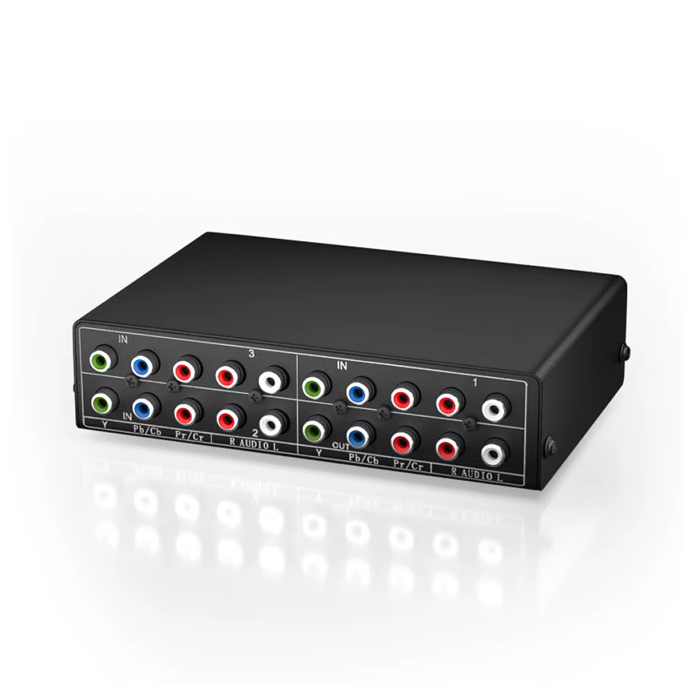 Commutateur de composants YPbPr 4X1/3X1, commutateur vidéo et audio YPbPr 3/4 entrées 1 sortie, sélecteur de vidéo composant 5 RCA YPbPr B