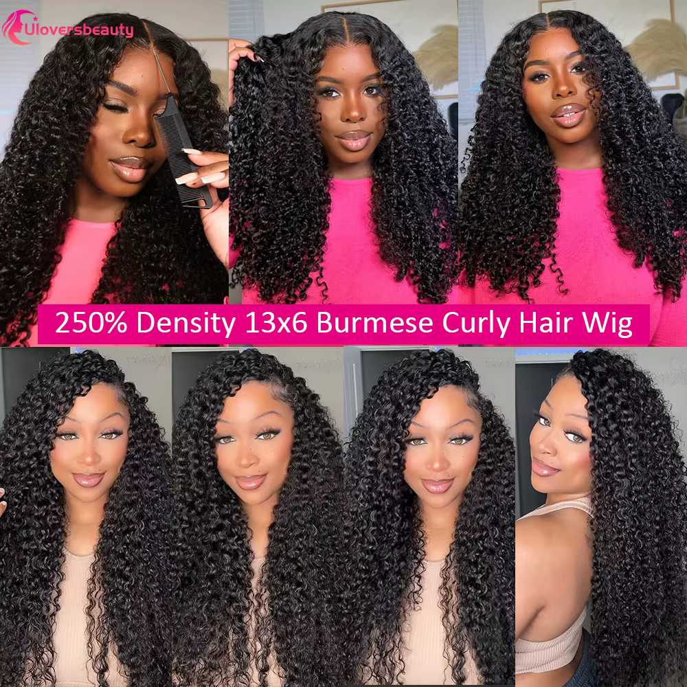 36 34 40 Bouclée Perruques Cheveux Humains Water Curly Human Hair Wigs 13X6 Curly Human Hair Wig Perruque Bouclée Cheveux Humain 250% Densité Perruque Bouclée Haut Qualité Demi 12A Perruques Bouclées 