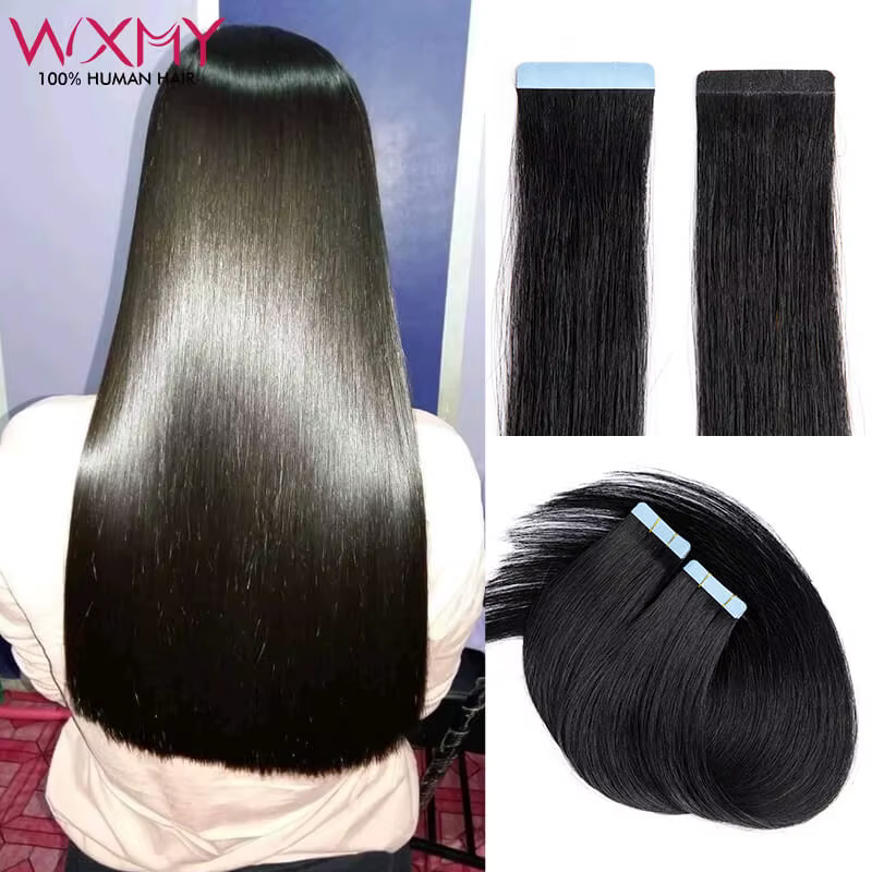 Extensions de cheveux à bandes adhésives
