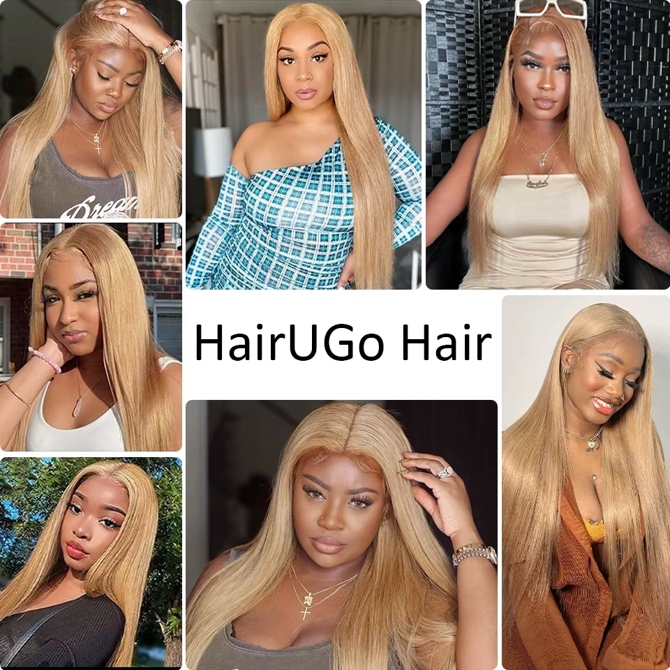 HairUGo # 27 Extensions de cheveux humains blond miel tissage