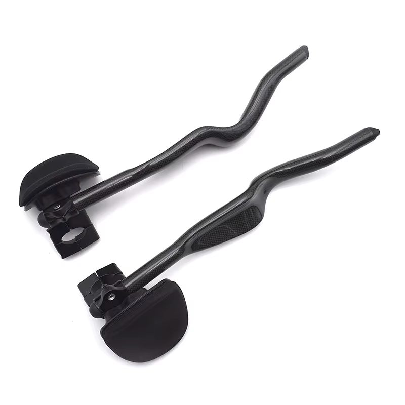 Vélo de route Triathlon temps d'essai 3K repose-vélo entièrement en carbone guidon TT 35 ° Pour extension de guidon Aero avec clip