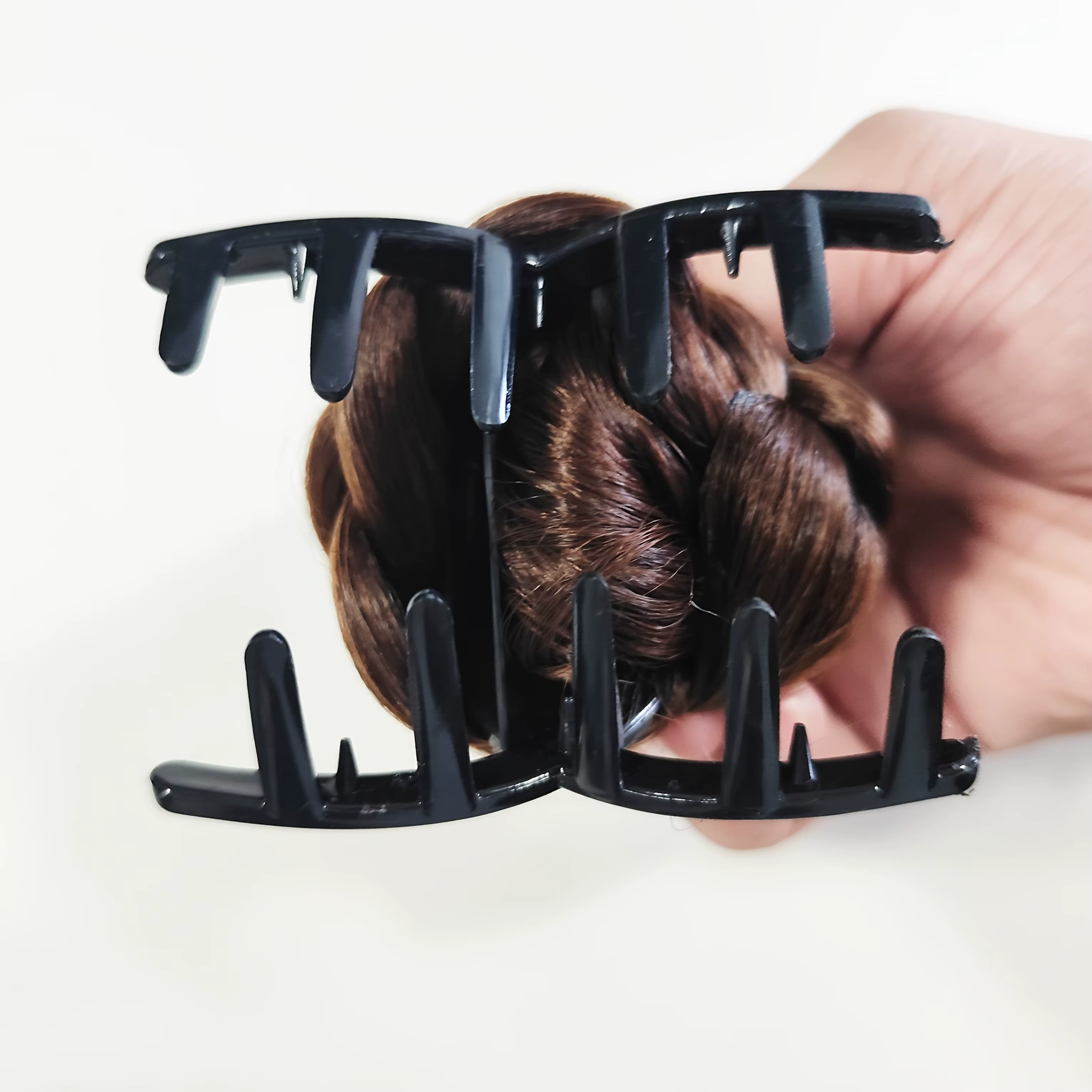 4 pouces synthétique pince à saisir paresseux cheveux tresse
