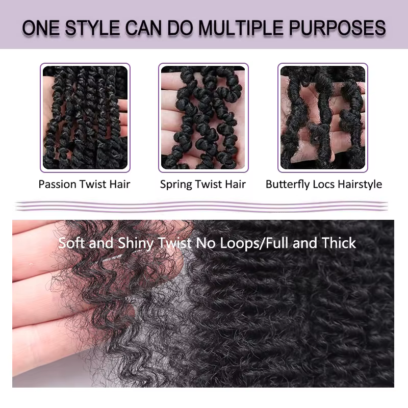 Afro printemps torsion Crochet cheveux pré-séparés Marley tresses Extensions