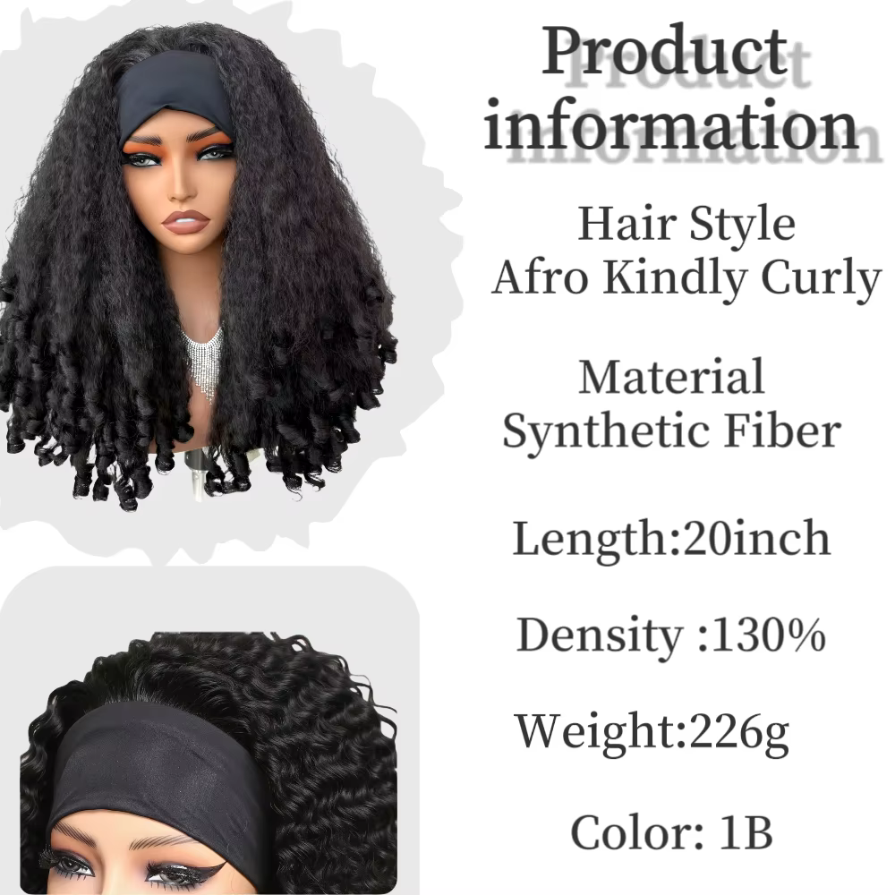 Perruque bandeau Afro bouclée X-TRESS pour femmes