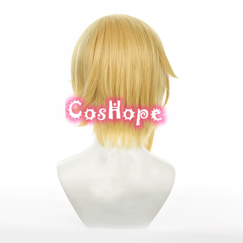Nazuna Nito Cosplay perruque Cosplay 40 cm perruque blonde dorée Cosplay Anime Cosplay perruques résistant à la chaleur perruques synthétiques
