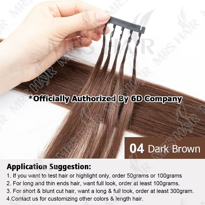 Extensions capillaires 6D en cheveux humains non-Remy