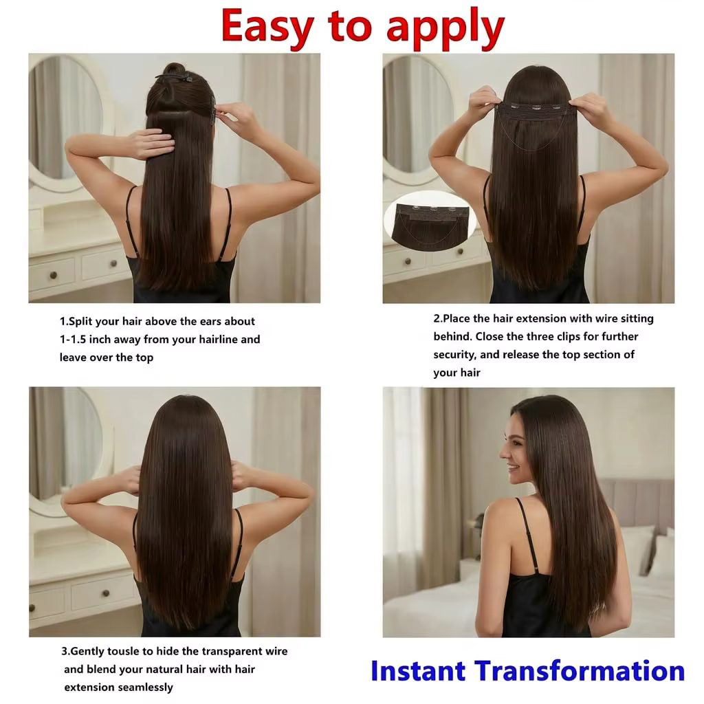 # Extensions de cheveux à 2 fils