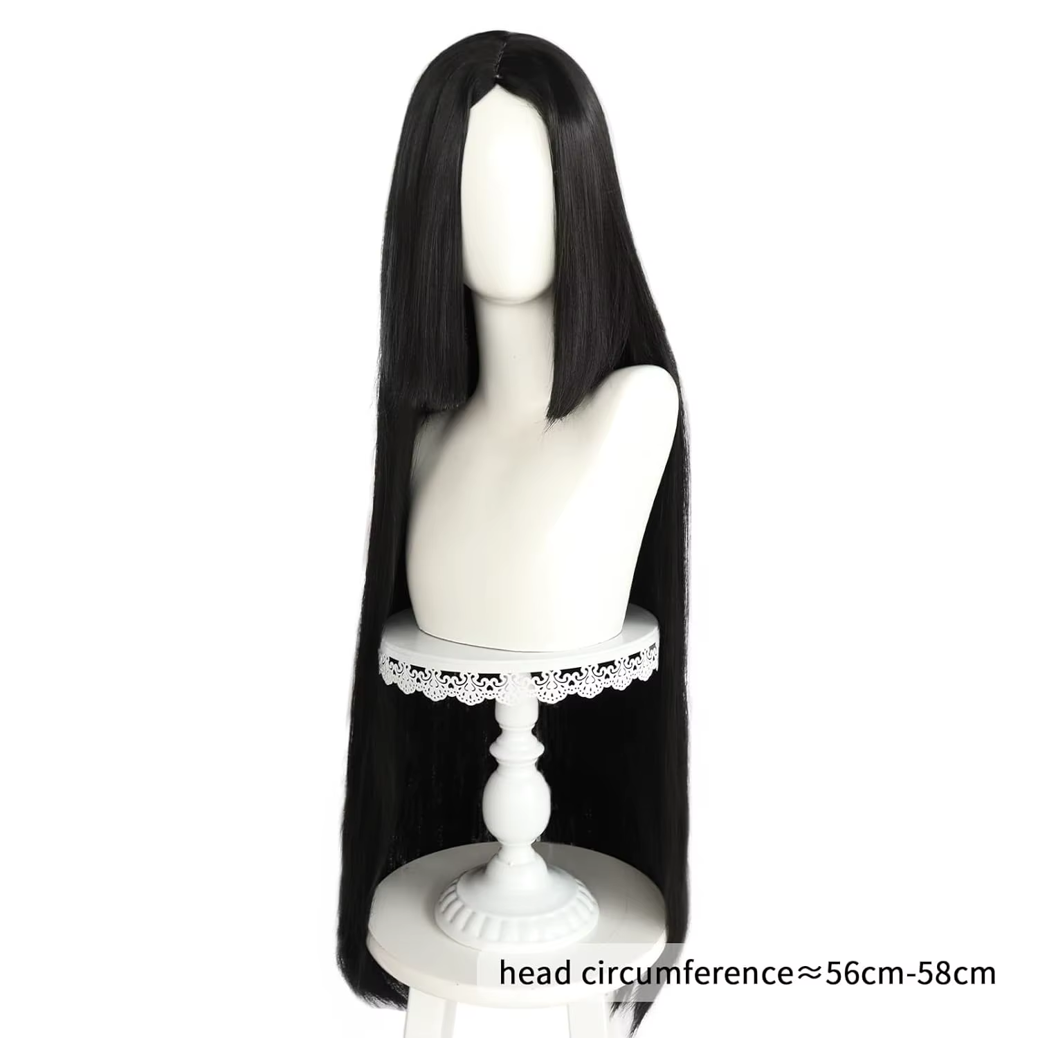 Boa Hancock-Perruque Synthétique Longue Noire Lisse pour Femme