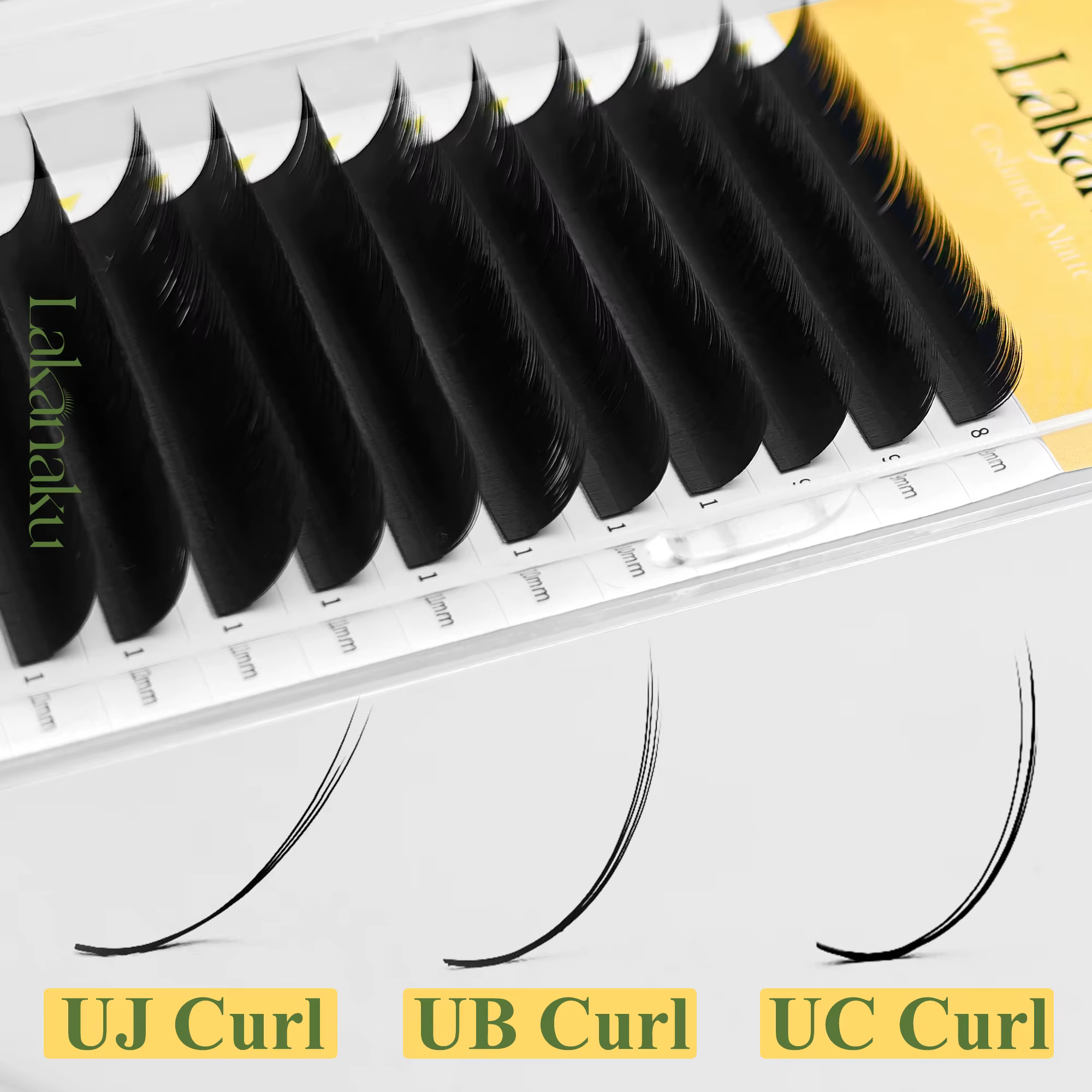UJ LJ Extensions de cils pré-attachées effet camélia