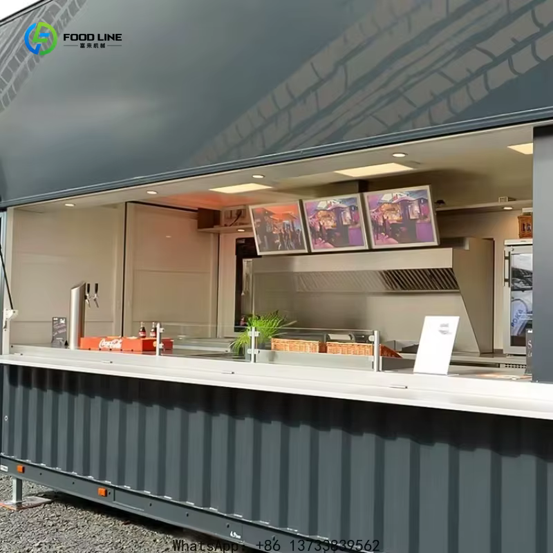 Conteneur de restaurant alimentaire personnalisé, conteneur de restaurant de 20 pieds avec cuisine